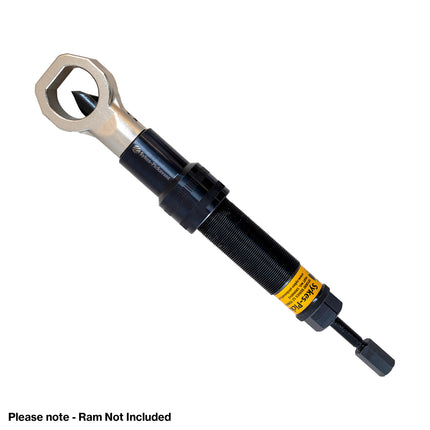 M10-M24 Hydraulic Nut Splitter utilising the 180000V2 12T Ram with a note - Please note - Ram not included