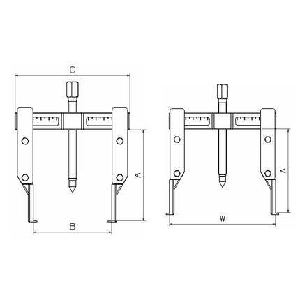 08670000 - Mechanical Puller - Thin Jaw - 145 x 140mm