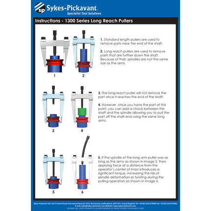 instructions for 1300 series long reach pullers
