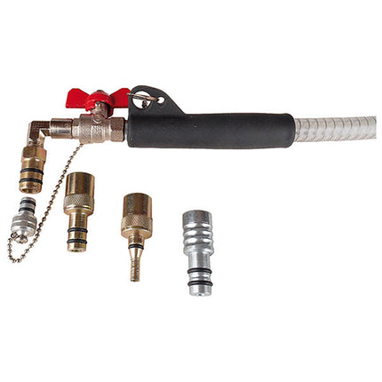 Close up of pipe and adaptors