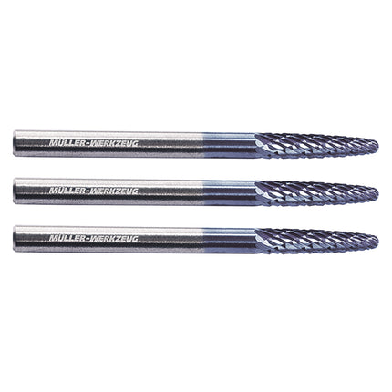 set of 3 9021350-04 tapered end die grinder bits