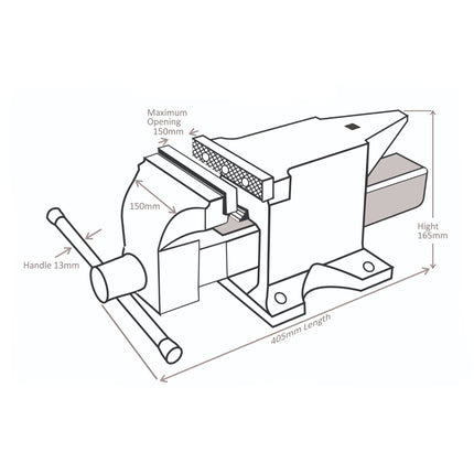 53360600 - Professional Anvil & Vice - 6"