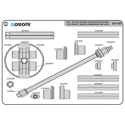 GO030 - Gen2 Wheel Bearing Master Kit 62-85mm