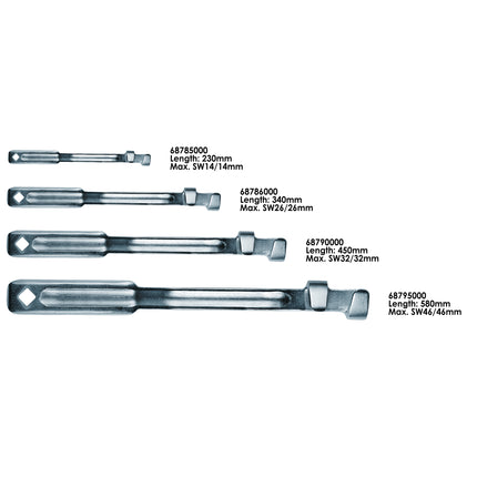 image comparing sizes of the universal extender range