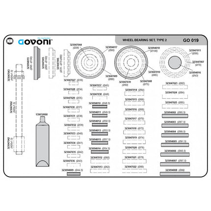 GO019 - Wheel Bearing Set XXL Basic