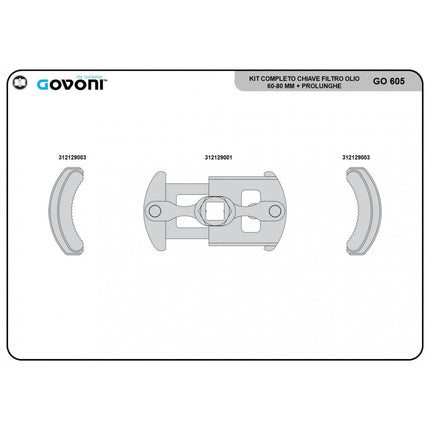 GO605 - Oil Filter Wrench Kit 60-80mm