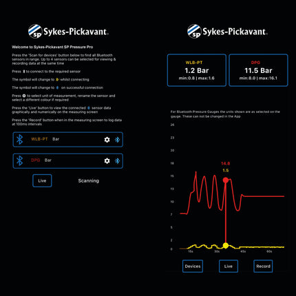 314001DG - Digital Gauge 0-60 Bar - With Bluetooth