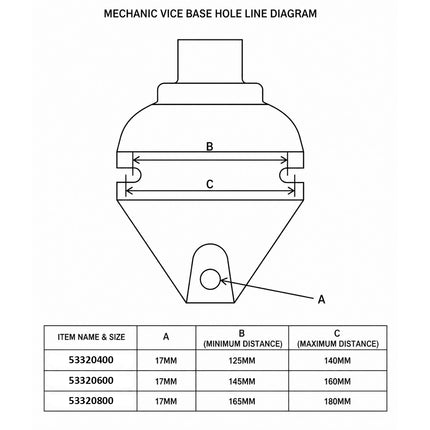53320400 - 4" Unbreakable Vice - Fixed Base