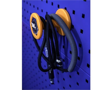 magnetic holder shown with product looped round it.